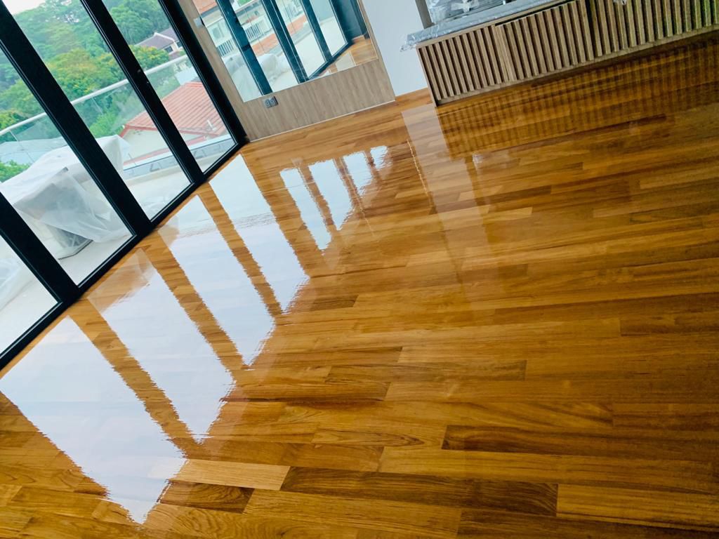 polished hardwood parquet flooring reference